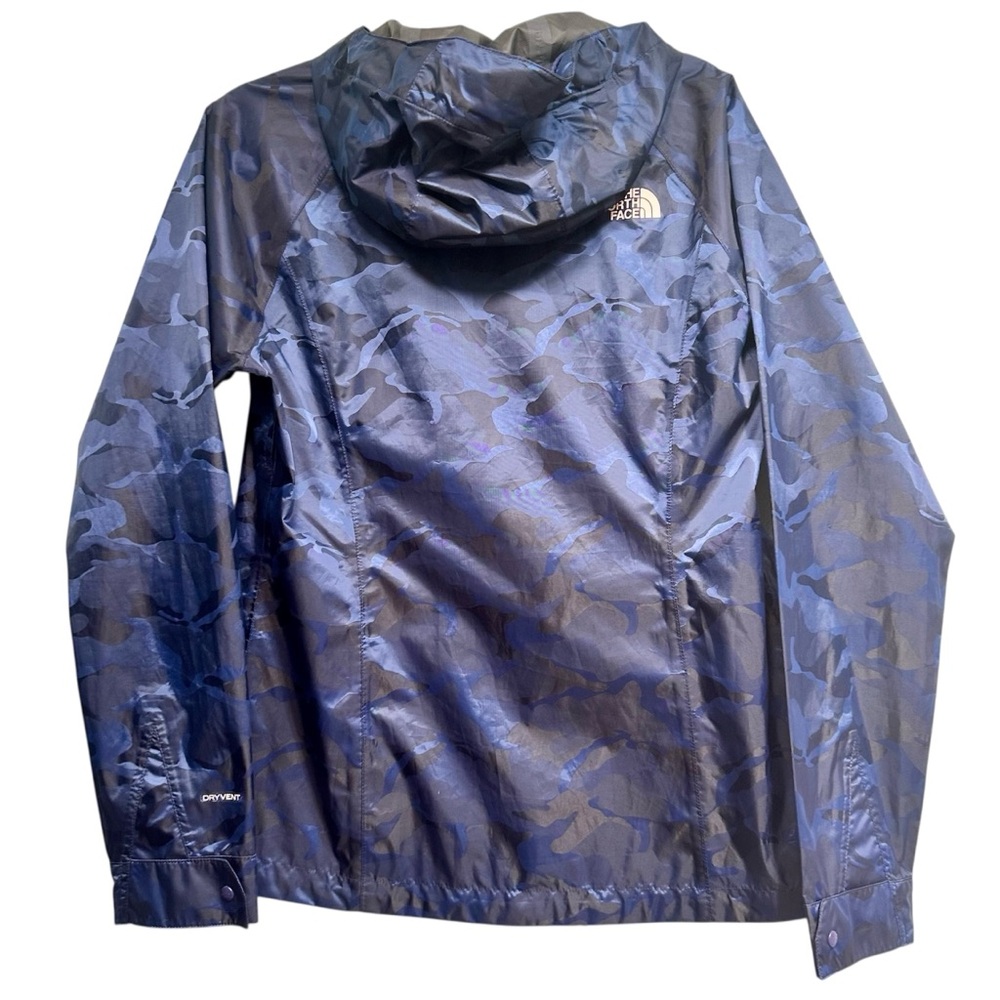 North Face Waterproof Dryvent blue camo wind breaker rain jacket, size small - Picture 2 of 12